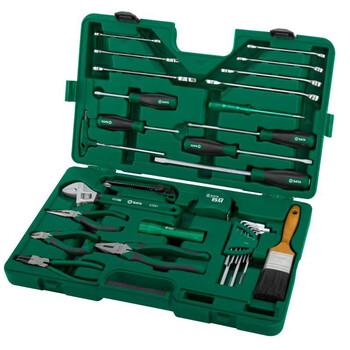 Sata 09551 elevator maintenance tool box 33-piece property tool combination set, wrench accessories sold separately, 9-piece extended inner hexagon set