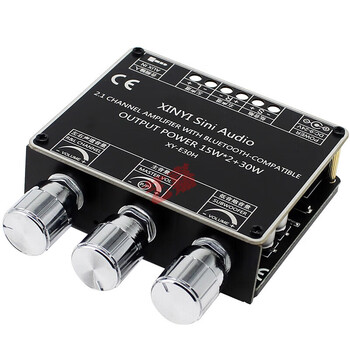 Hifi level bluetooth 5.1 digital power amplifier board 2.1 channel stereo 2*15w+30w subwoofer audio motherboard