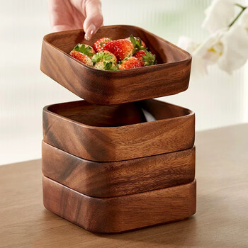 Punol walnut dessert tray pastry nut tray tea tray tea tray dessert tray tea cup saucer afternoon tea fruit tray square walnut dessert tray single