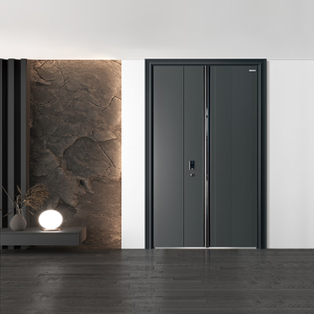 Jinyi dun door industry (a32 mengyun) carved board full-body long handle entry door embedded smart lock supports private customization a32 mengyun single door