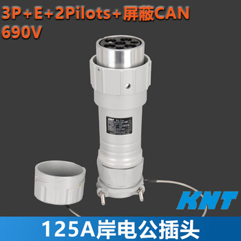 Knt conny 125a4-core shore power marine high-current waterproof ccs classification society certified national standard 125a4-core shore power plug dl9-ac690/125