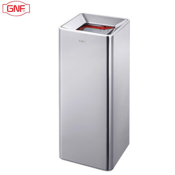 Stainless steel trash can narrow high-end living room kitchen large capacity white business extremely simple modern lidless commercial sand steel