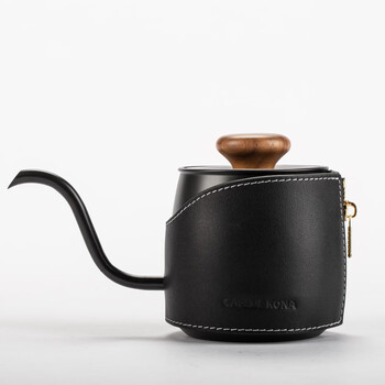 Cafede kona kyosaki handleless hand-pour pot mini hanging ear coffee hand-pour coffee pot, thin mouth pot, black 360ml