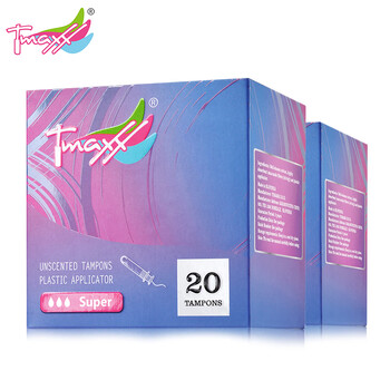 Tmaxx compact short duct tampon swab menstrual tampon swimming sanitary napkin plug-in day and night use large quantity 20 pcs 2 boxes