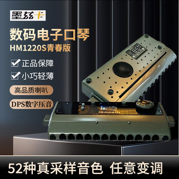 Mezca digital electronic harmonica hm1220s1220 can change the tone at will and has a built-in speaker with 155 sounds. the latest 12-hole model hm1220s