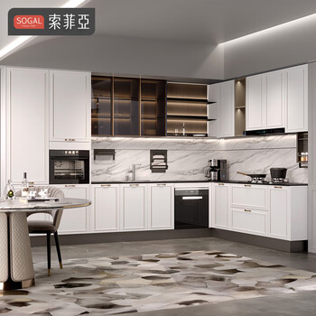 Sofia cabinet package european style integrated kitchen cabinets wall cabinets floor cabinets cupboards stove integrated cabinets quartz stone countertops 7 meters cabinets (including smoke stove)