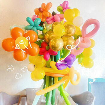 Extreme space long balloons 100 birthday scene layout confession decoration props wedding room proposal engagement layout balloons