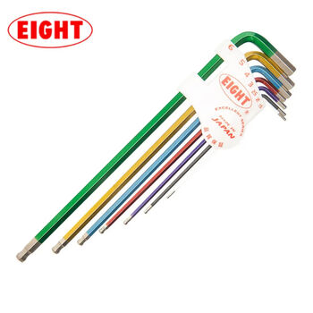 Eight japan imported baili hexagonal wrench set extended 6-corner key screwdriver hexagonal hexagonal tool metric color diamond head 7-piece set tlc-s7