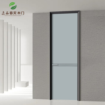 Yipin spring wooden door bedroom door room door kitchen door paint-free door solid wood composite environmentally friendly door high-end customized door 23tt06 spring no. 1 + morandi agate black