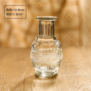 Vatican gatti nordic exquisite mini glass vase water-raised flowers decoration small vase flower ornaments small pagoda