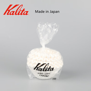Kalita japanese cake filter paper hand-brewed coffee 155/185 cake filter cup origami filter paper suitable for origami no. 155 white bag 100 pieces, 1-2 servings