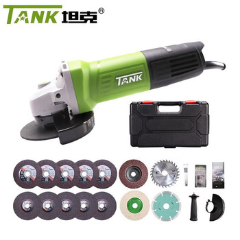Tank (tank) angle grinder cutting machine high-power grinding and polishing machine grinder hand grinding wheel household all-copper 2180w as1008 industrial plastic box