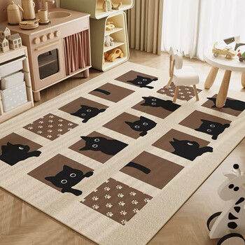 Minsheng carpet living room dirty resistant and easy to care cartoon cooling wear-resistant living room carpet non-slip carpet children's play floor carpet carpet cat scout team 1 piece