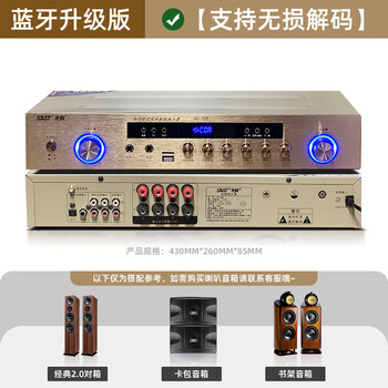 Sast av-208 high-power professional amplifier for home ktv fever bluetooth power amplifier audio public amplifier av-208 bluetooth upgraded version 300w (supports lossless)