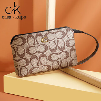 Casa-kupsck women's bag light luxury simple handbag 2025 new clutch bag women's high-end exquisite high-end mother's hand khaki