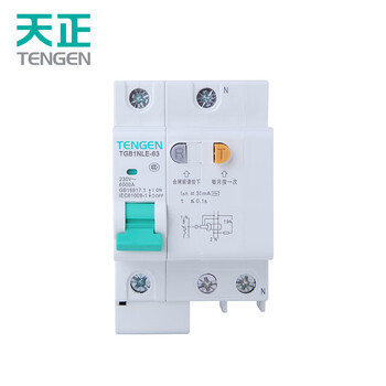 Tianzheng electric air switch leakage protection circuit breaker tgb1nle series 63 frame d type 40a 1p+n