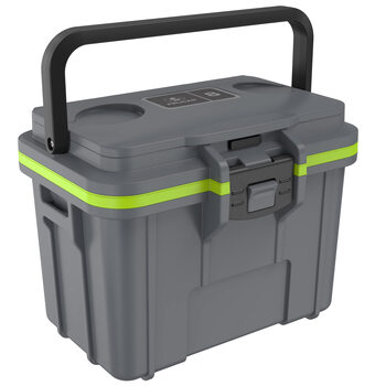 Pelican 8l portable cooler with built-in ice pack, outdoor picnic lunch cooler, dark gray green