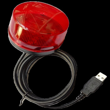 Usb three-color light serial port indicator light programmable program-controlled alarm light secondary development sound and light alarm light mes/erp red + didi sound 1.5m usb cable