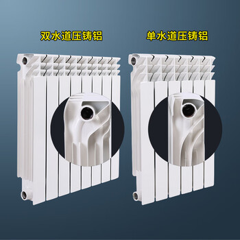 Minnuo bimetal die-cast aluminum radiator central heating wall-mounted furnace high-pressure cast aluminum aluminum wall steel core radiator 80*80 500mm center distance 16 columns