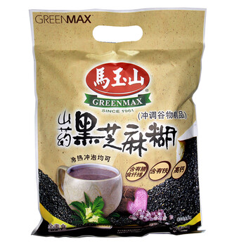 Ma yushan (greenmax) black sesame, purple rice, yam, 32 nuts, nutritious breakfast, five black 12 bags of brewed cereal, yam, black sesame paste, 360g*1 bag