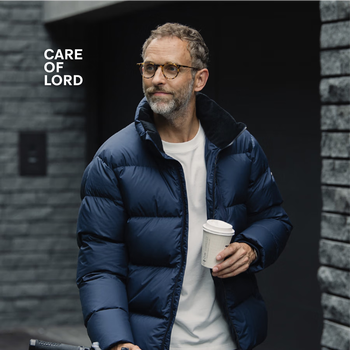 Care of lord bal series winter men's thickened stand collar white goose down short bread jacket down jacket 9575 navy blue l