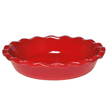 Emile henry 22cm ceramic baking pie plate, made in france, specially designed for high-temperature ovens