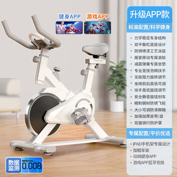 Dzq spinning bike magnetic control exercise bike home indoor exercise bike home silent gym exercise equipment pedal upgraded bold frame + bluetooth game app