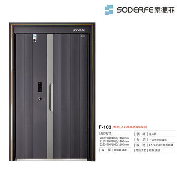 Sodelphi f-103 class a anti-theft door security door entry door smart door single door