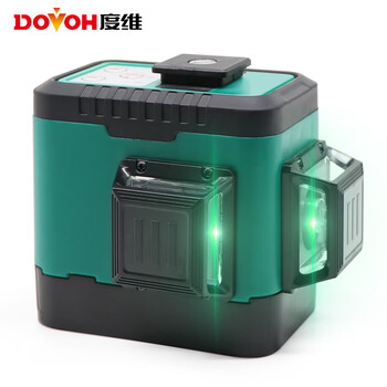 Dovoh wall-laying artifact, level, green light, 8 lines for bricklaying, 12 infrared rays, high-precision wall and floor meter for laying bricks and plastering, w2-360g standard set, 2 batteries or 1 battery pack