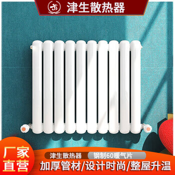 Jinsheng household water heating wall-mounted centralized cooling self-heating customized steel radiator column large water channel steel 60 roman white 1800mm
