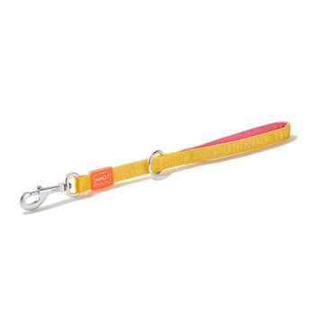 Howgo good dog ultra short leash dog outing dog supplies adapter p rope p chain lemon yellow one size - about 35cm long