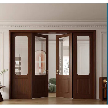 Clcey french sliding door folding door solid wood inner arc door custom interior cream style sub door kitchen door bedroom door color block