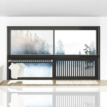 Huining brilliant series six track sliding window frame