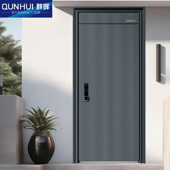 Synology qunhui premium security door class a anti-theft door home entry door anti-pry entry door large screen visual smart lock qh-f8802 single door + large screen visual smart lock