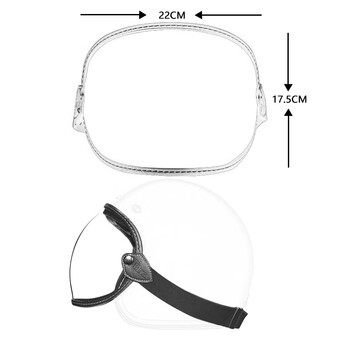 Orz motorcycle retro helmet bubble mirror goggles half-cover helmet half helmet windproof universal transparent lens sunglasses transparent strap style