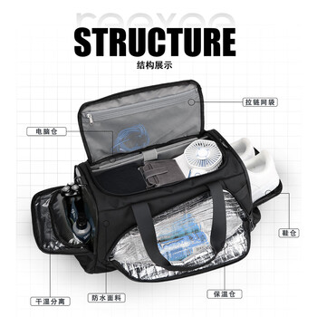 Reeyeer1mini men's large-capacity travel bag outdoor fitness commuter bag multi-functional leisure travel bag training bag cordura mini 40l