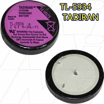 Tadiran tl-5934 plc special lithium battery tl-5934/p