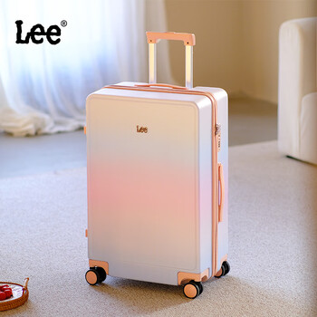 Lee's high-looking zipper suitcase, women's trolley case, student boarding case, men's travel password case, gradient color 20 inches
