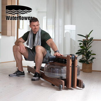 Waterrower imported from the united states, house of cards, home smart water resistance rowing machine, solid wood fitness equipment, walnut, track with engraved logo, standard version
