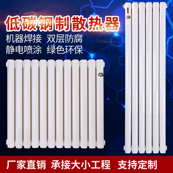 Diono radiator household water heating radiator steel two-column central heating gas steel wall-mounted vertical radiator 2.0mm thickened version 5025 thick total height 1.6 meters - 6 note set