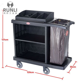 Southern bilateral service vehicle hotel room work linen vehicle room entrance hand push collection vehicle cleaning cleaning vehicle unilateral shuttle flexible universal