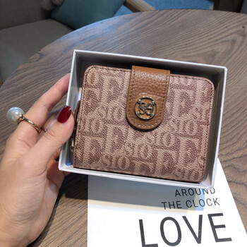 Calculat&keenck women's bag wallet women's all-in-one bag women's multi-card slot wallet large capacity card holder short card holder coin purse coffee