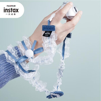 Fuji instax pal camera photo elf lace series denim lace neck cord denim lace neck cord snowball white