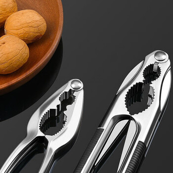 Yunmian walnut clip, household shelling tool, multifunctional nut-opening tool, pine nut, hazelnut, apricot core pliers, walnut clip, zinc alloy 70g+125g, two pairs in total, zinc alloy walnut clip