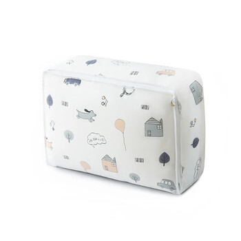 Household quilt storage bag, transparent storage bag, dust-proof clothing bag, large storage quilt, cabin thickened version (33*13*11) small size/plastic bag