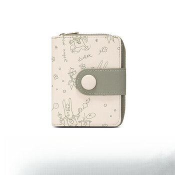 Scarecrow (mexican) wallet women's niche design girls' wallet feeling wallet wallet cute genuine leather coin purse card holder light green