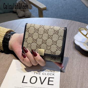 Calculat&keenck card holder women's wallet 2025 chinese valentine's day wallet small and exquisite two-in-one women's high-end sense and driver's license in one black 12 card slot gift box
