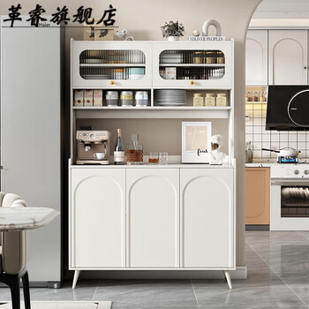 Gerui 2025 new slate cream style wall-mounted large-capacity sideboard multi-functional tea cabinet storage cabinet wine cabinet 60*40*182.5 without slate milk white