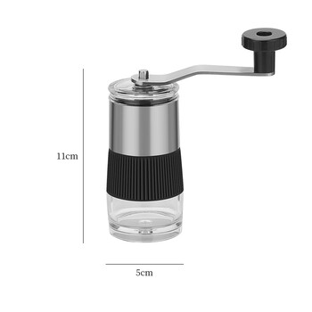 Imported quality coffee grinder outdoor hand grinder coffee machine portable hand grinder small coffee bean grinder stainless steel color grinder