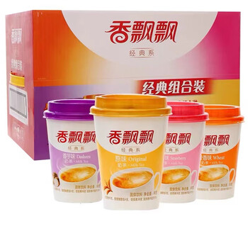 Xiangpiaopiao coconut whole box classic combination pack strawberry taro original flavor wheat milk tea 30 cups new arrival taro flavor 30 cups